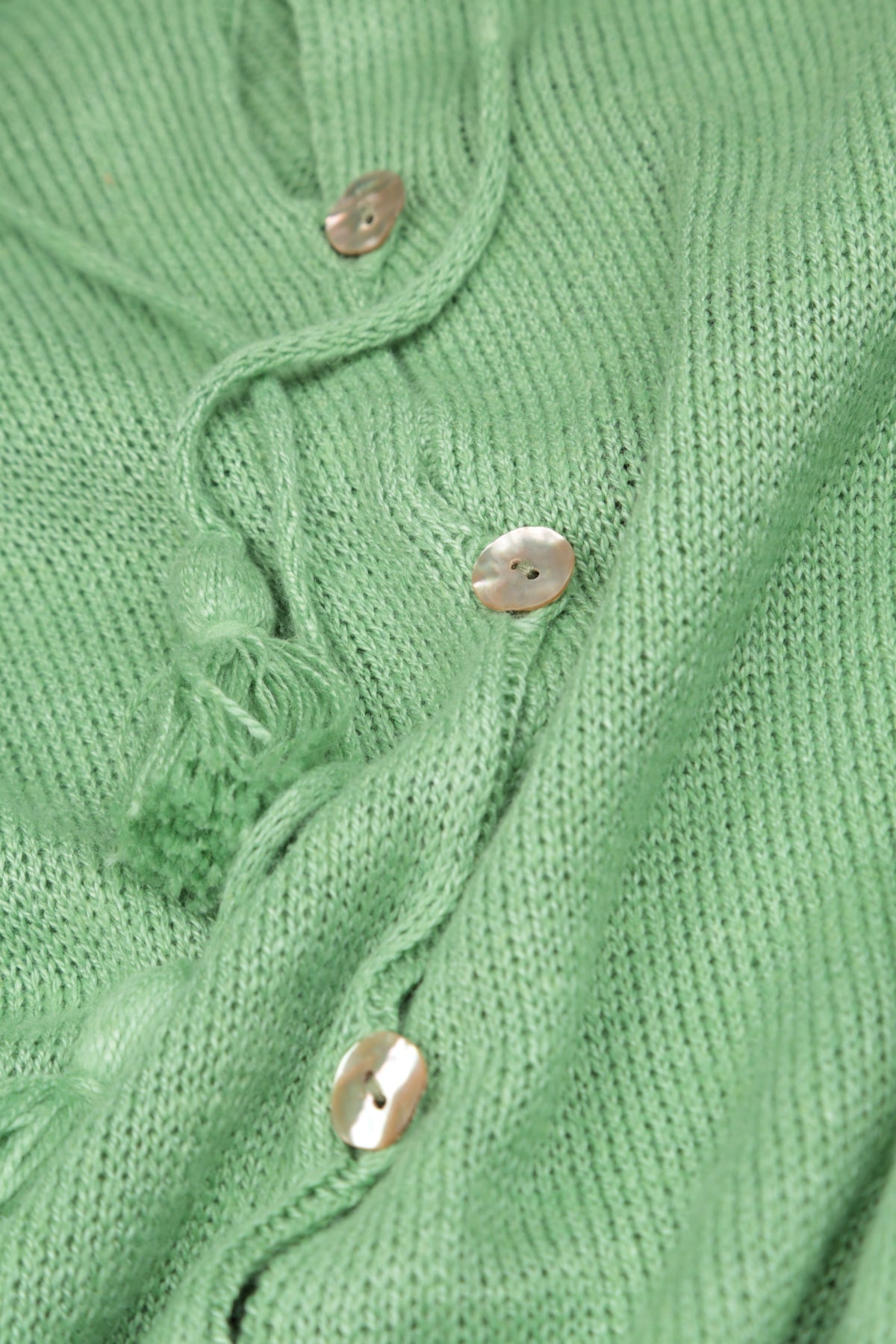 Hooded Mint Silk Linen Cardigan