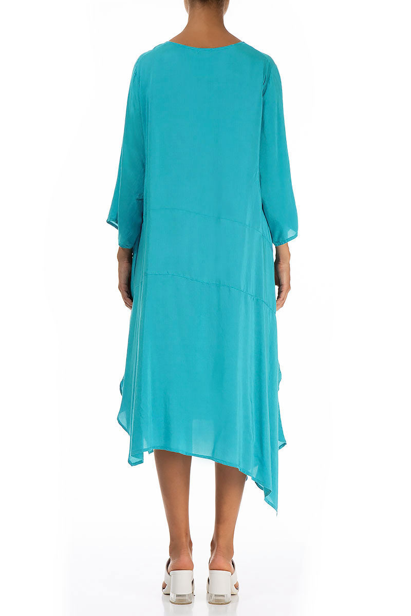 Asymmetric Ocean Silk Bamboo Dress