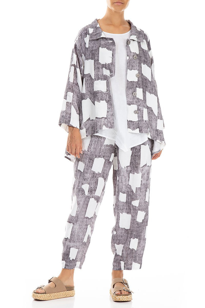 Asymmetric Closure Urban Linen Jacket