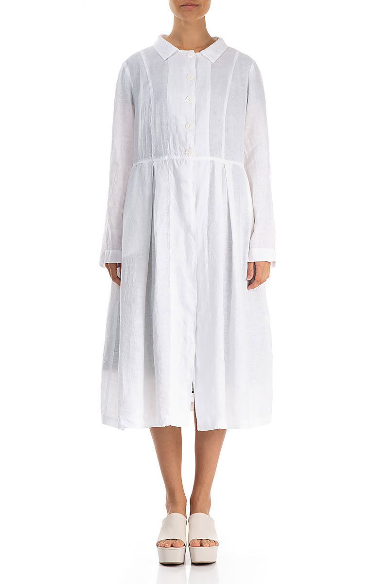 Back Tie White Linen Jacket