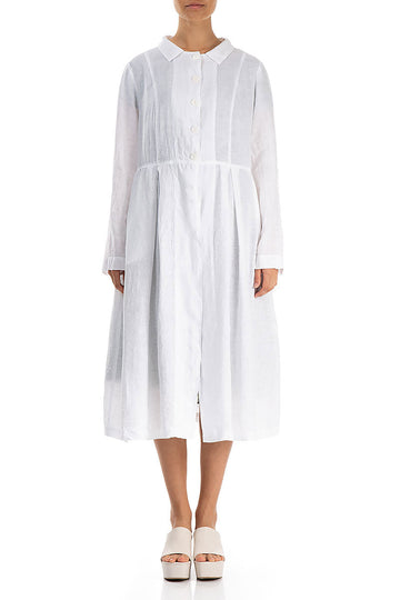 Back Tie White Linen Jacket