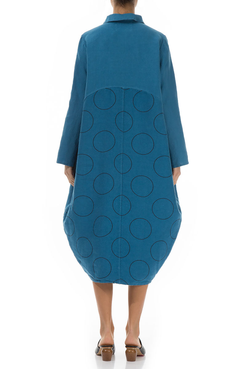 Balloon Ocean Blue Back Bubble Linen Jacket