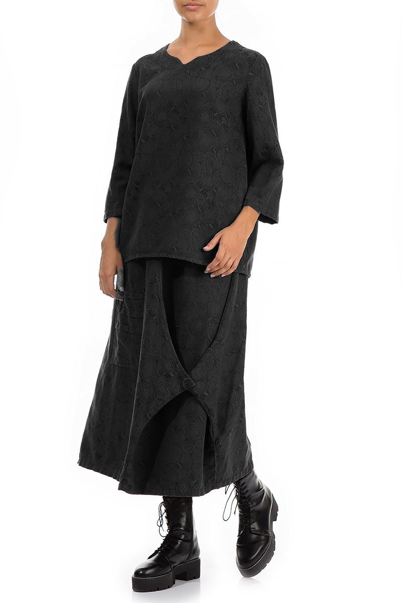 Black Silk Cotton Blouse