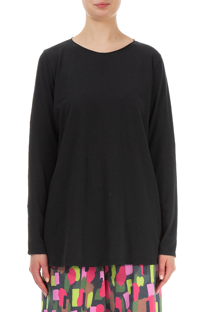 Black Soft Cotton Top