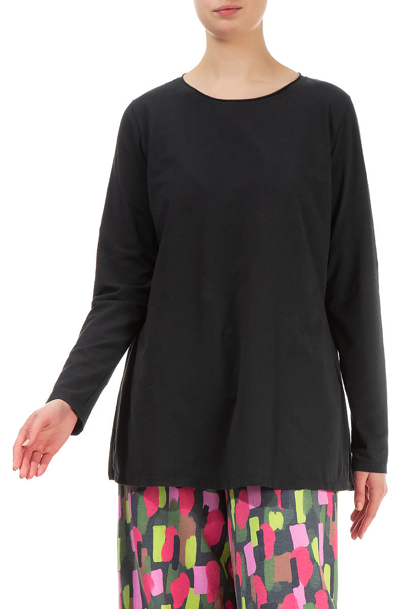 Black Soft Cotton Top