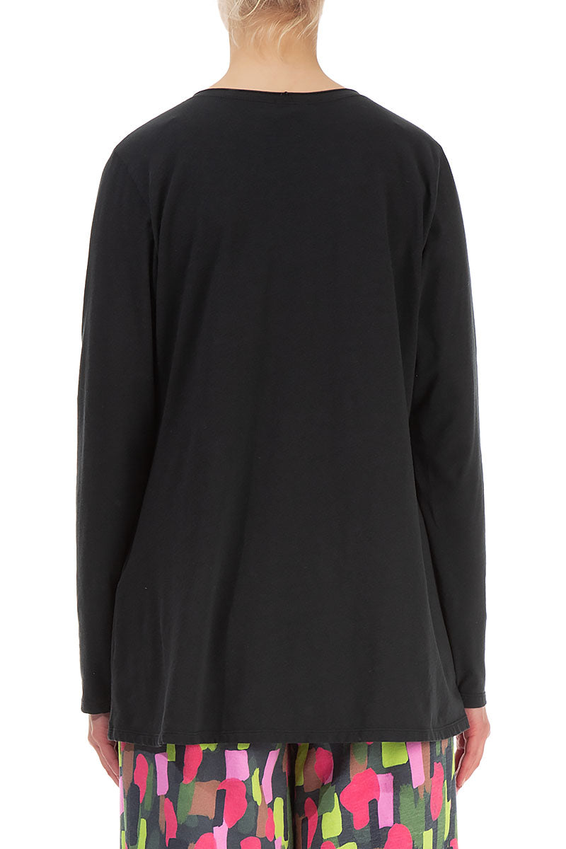 Black Soft Cotton Top