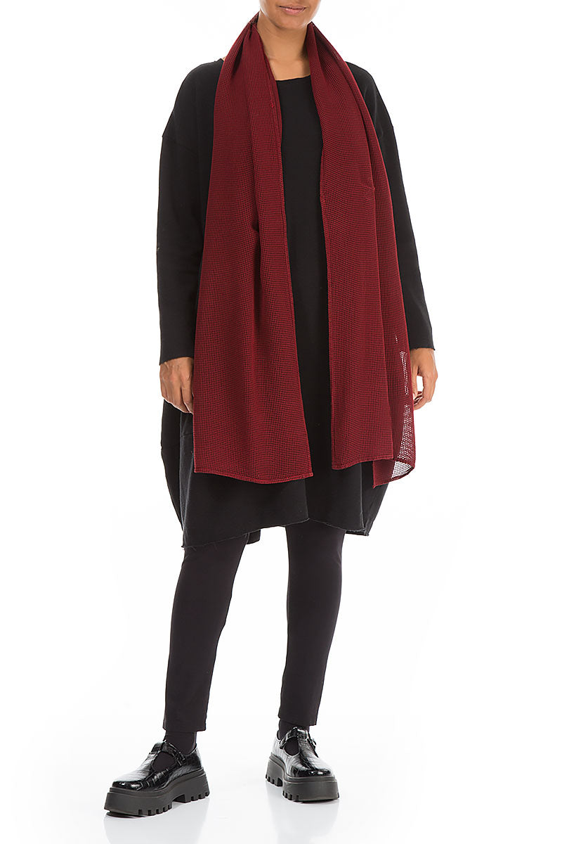 Bordeaux Mesh Silk Rayon Scarf