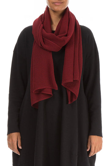 Bordeaux Mesh Silk Rayon Scarf