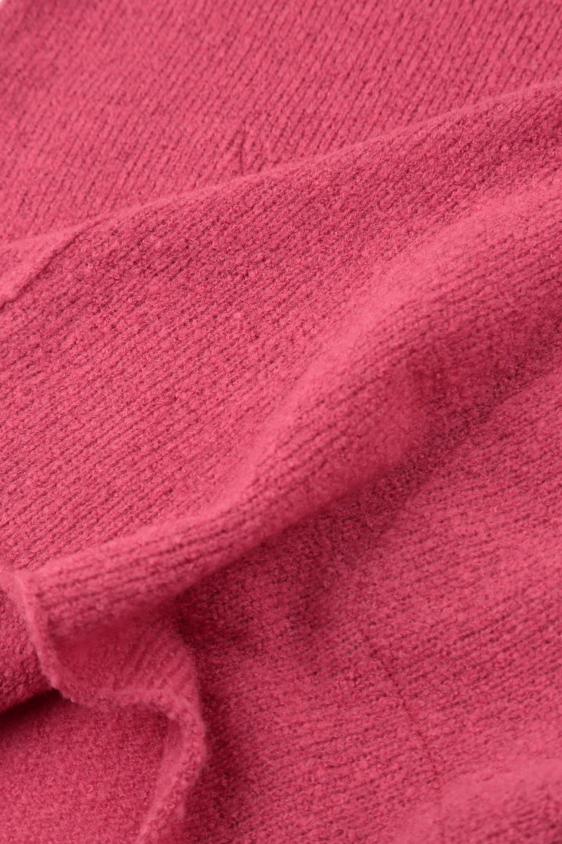 Boxy Pink Punch Wool Sweater