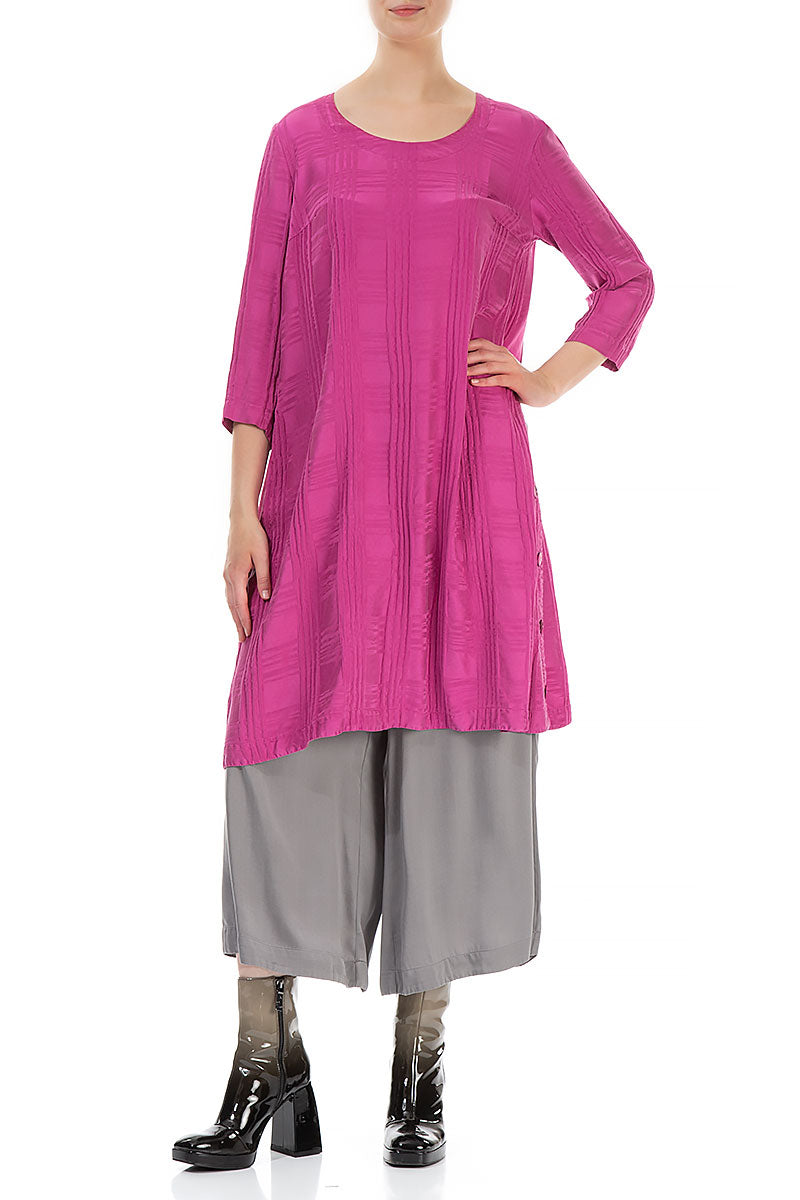 Wide Cropped Iron Silk Trousers