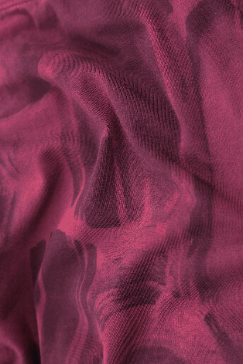 Claret Paintwave Cotton Leggings