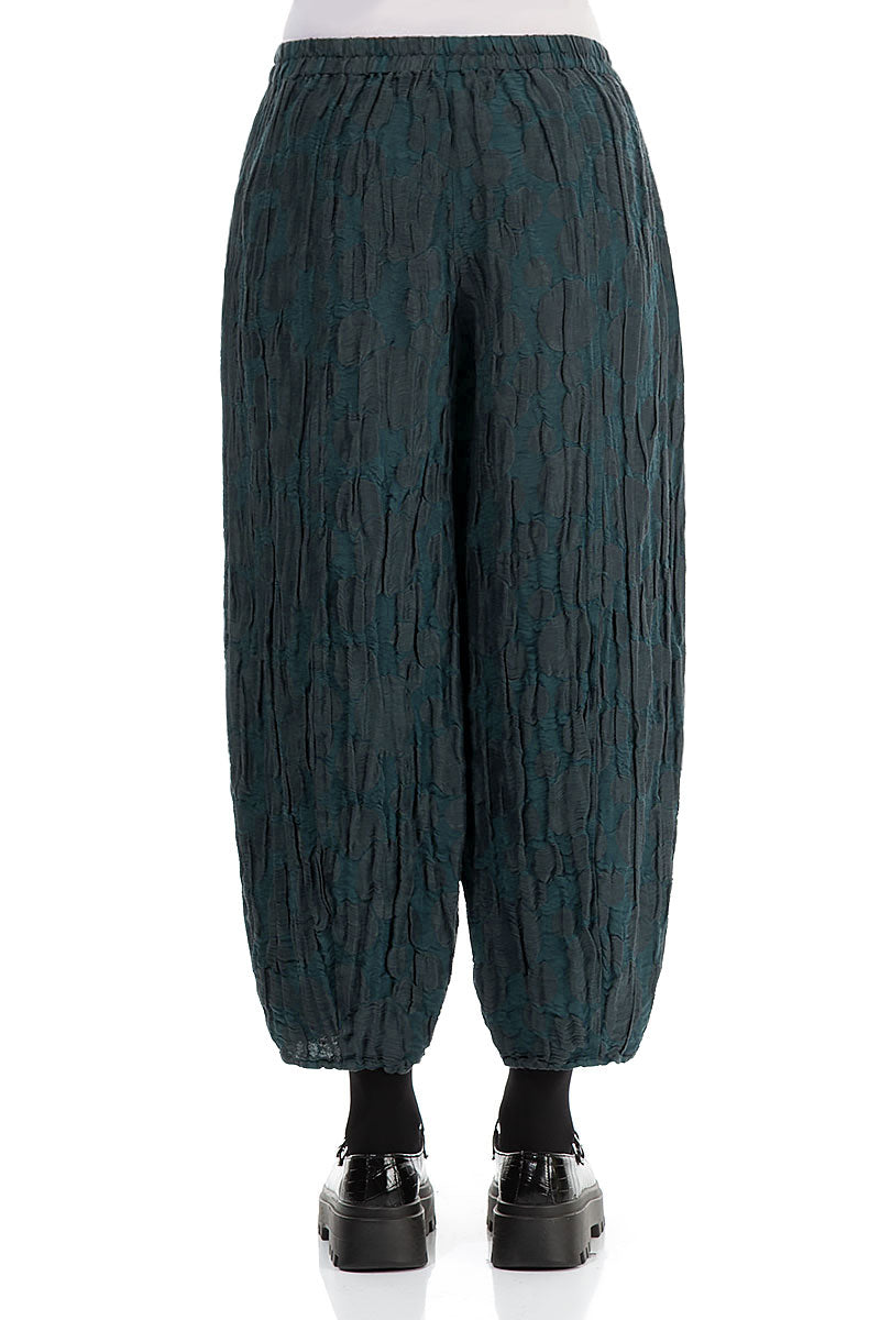 Taper Forest Grey Circle Silk Linen Trousers
