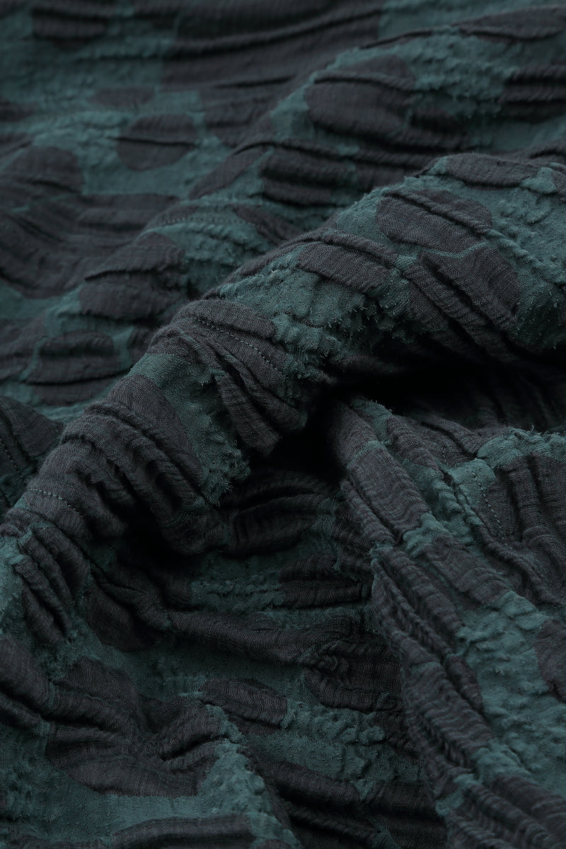 Taper Forest Grey Circle Silk Linen Trousers