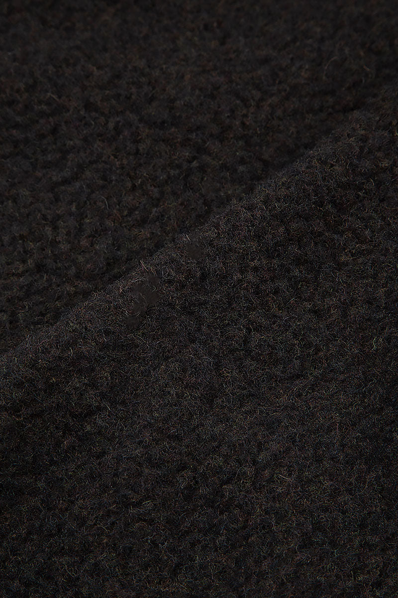 Plush Wool Dark Chocolate Cotton Jumper