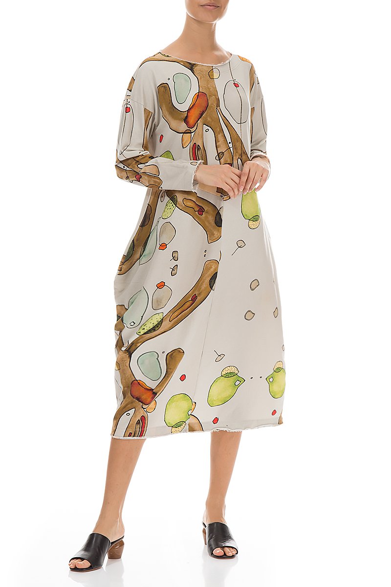 Earthy Balloon Cotton Dress