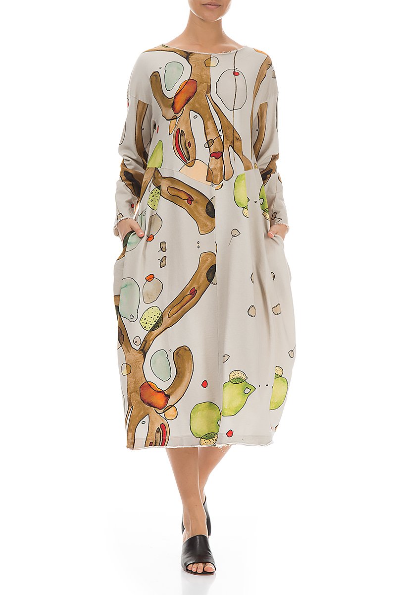 Earthy Balloon Cotton Dress
