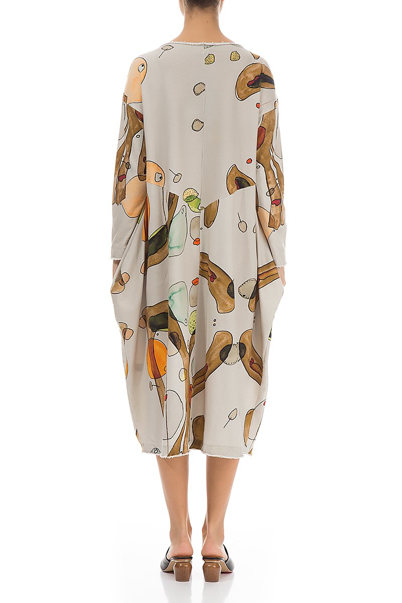 Earthy Balloon Cotton Dress