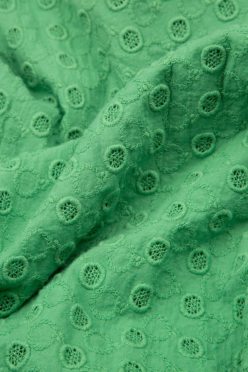 Embroidered Spring Green Cotton Jacket