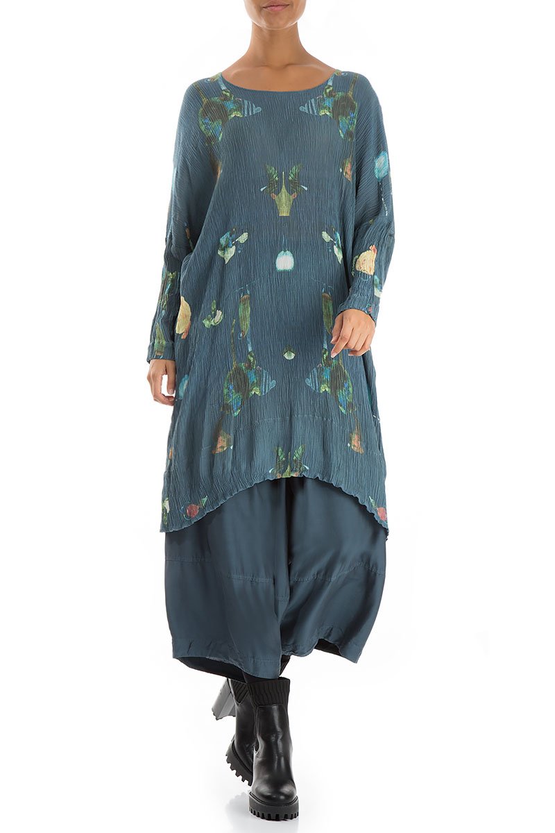 Fairy-Tale Print Silk Viscose Tunic