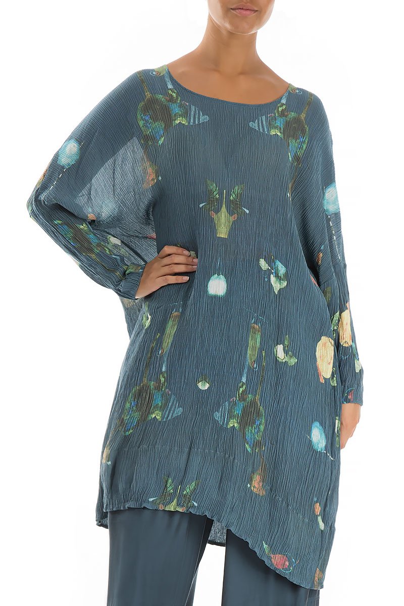 Fairy-Tale Print Silk Viscose Tunic