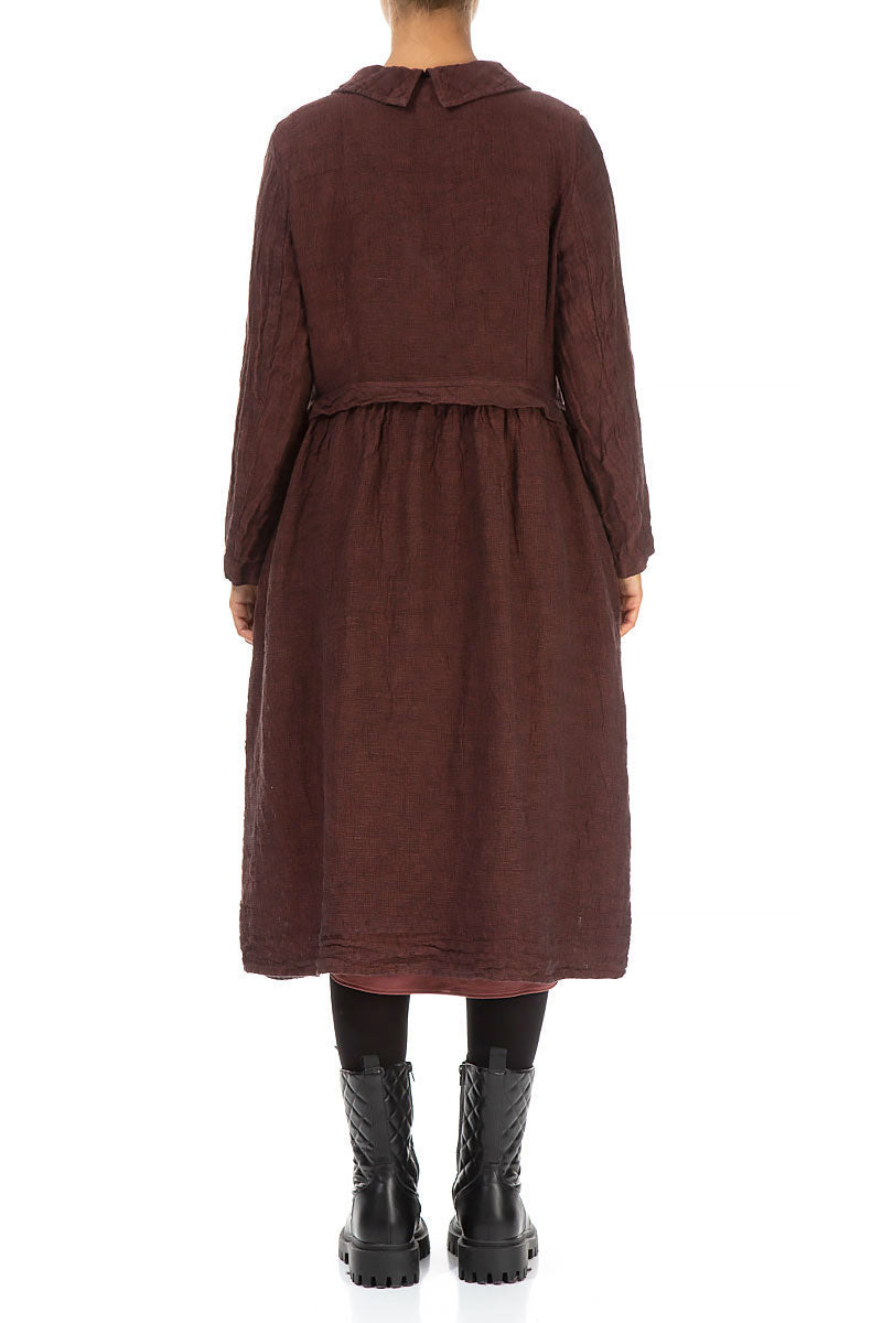 Flared Mélange Dusty Rose Linen Jacket - Dress