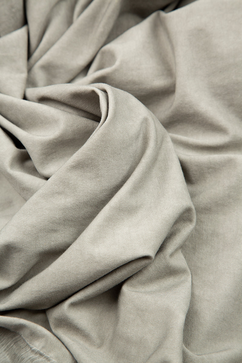 Flared Back Washed Out Taupe Cotton Dress