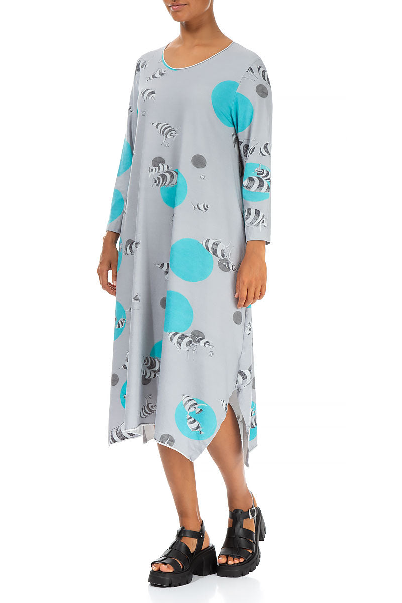 Flying Fish Cotton Midi Dress