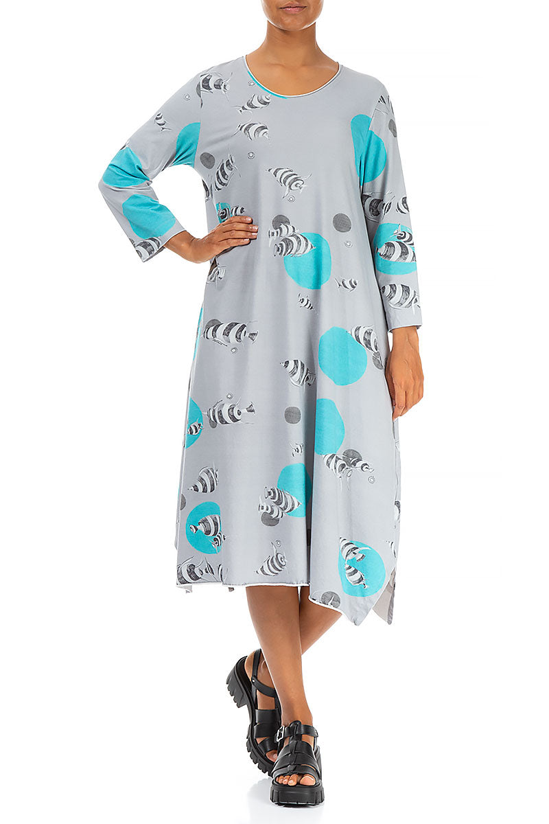 Flying Fish Cotton Midi Dress