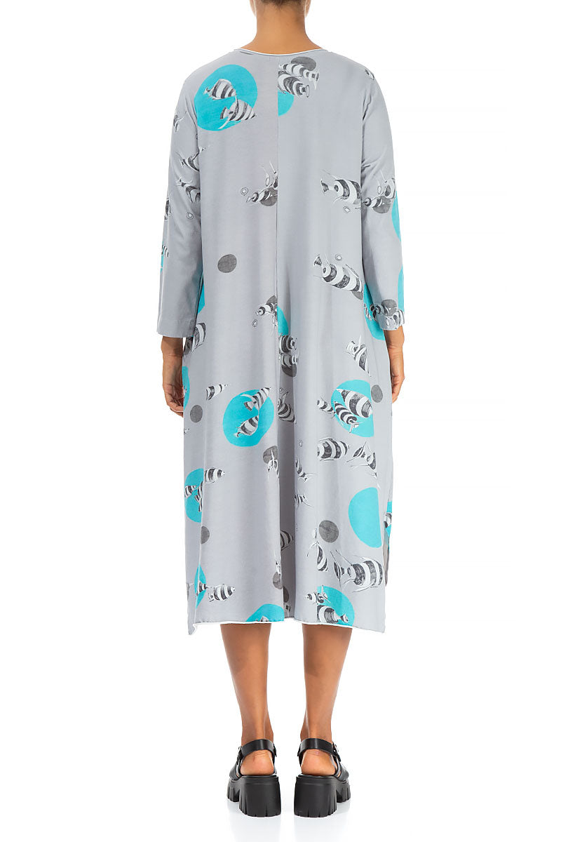 Flying Fish Cotton Midi Dress