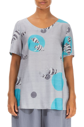 Flying Fish Silk Bamboo Blouse