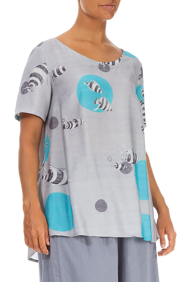 Flying Fish Silk Bamboo Blouse