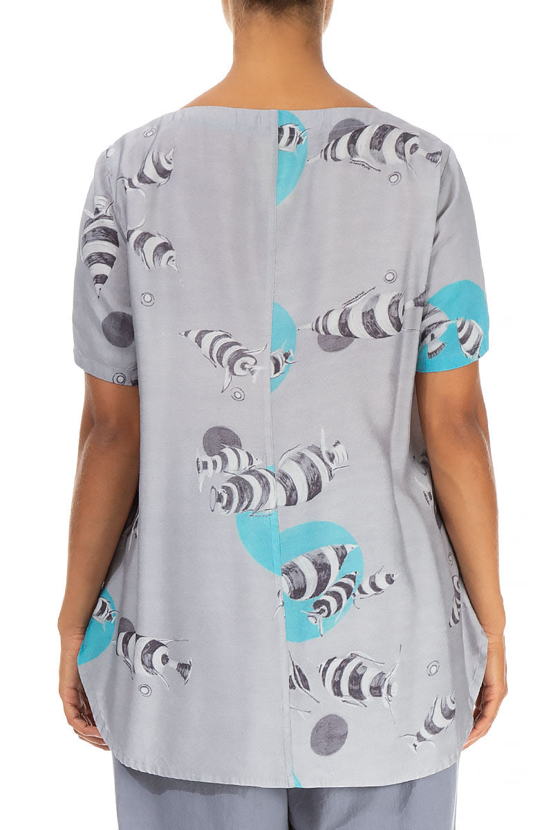 Flying Fish Silk Bamboo Blouse