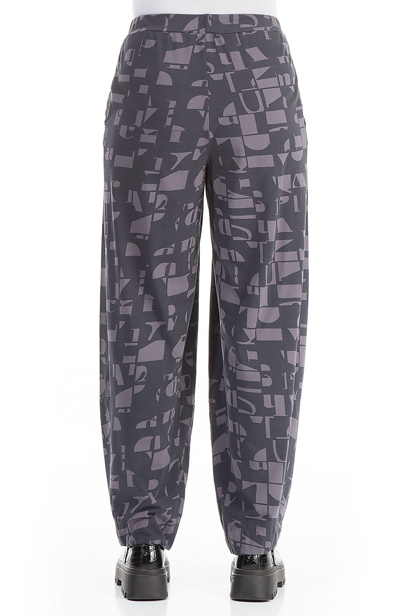 Iron Letters Cotton Trousers