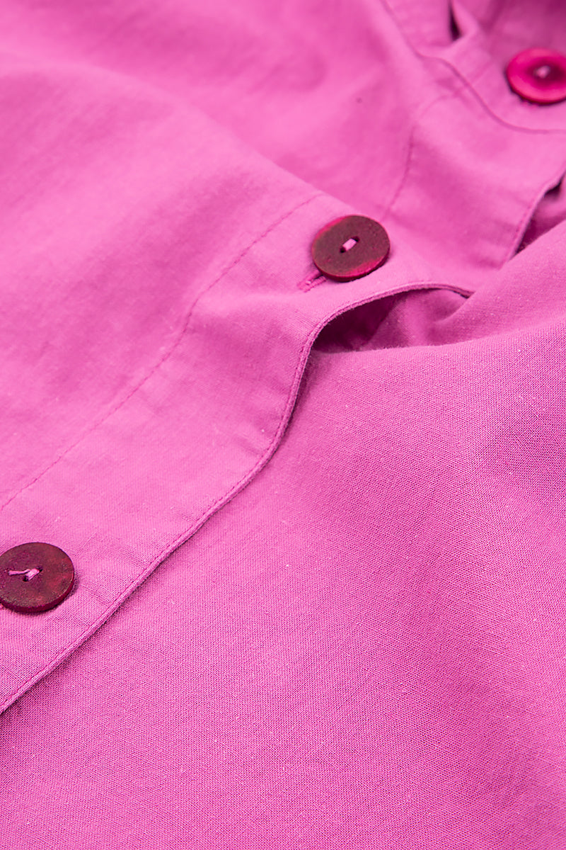 Loose Boxy Orchid Cotton Jacket