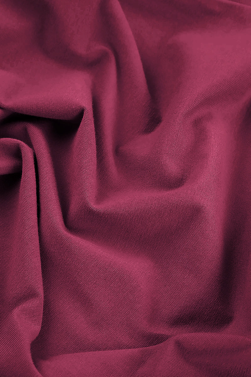 Large Pockets Claret Cotton Jacket Dress