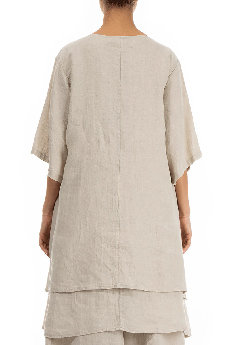 Layered Natural Linen Tunic