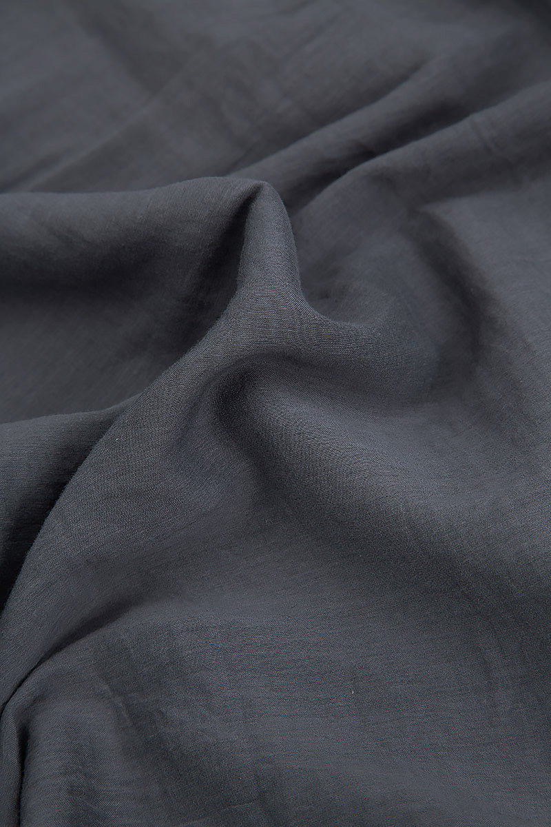 Layered Sleeveless Forest Grey Silk Cotton Top