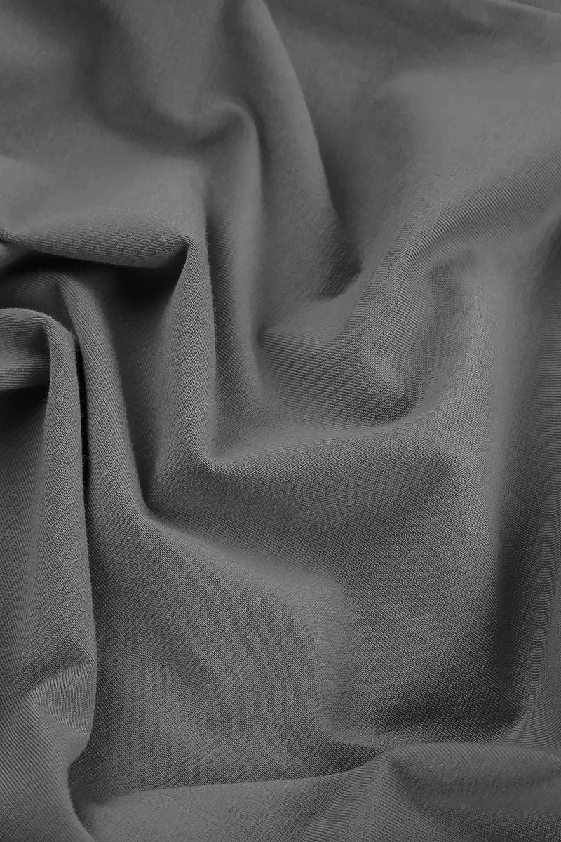 Long Sleeves Forest Grey Cotton Blouse