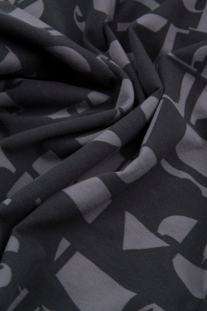 Long Sleeves Iron Letters Cotton Top