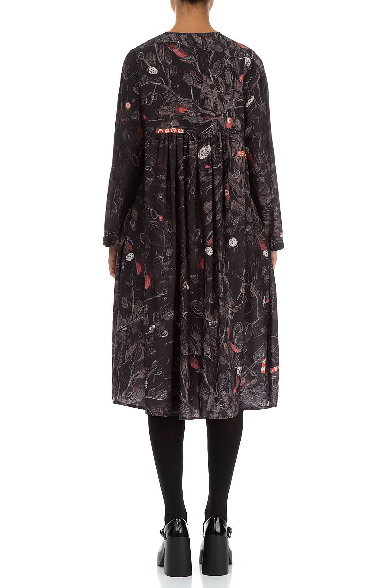 Long Sleeves Romantic Nightfall Silk Bamboo Dress