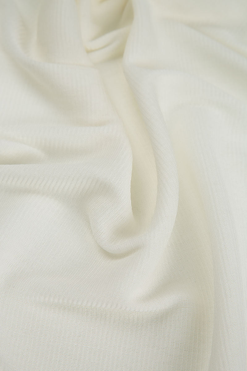 Long White Tulle Silk Tunic