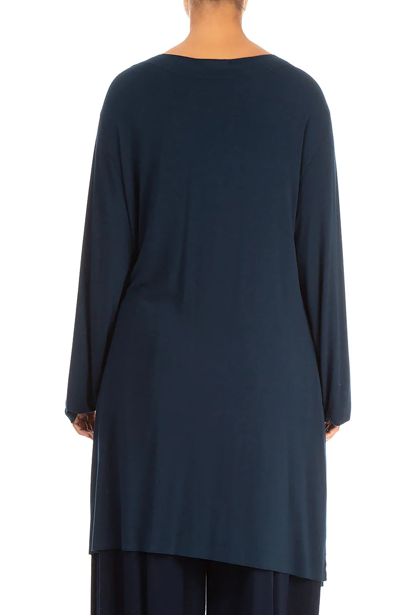 Loose Boxy Navy Cotton Tunic