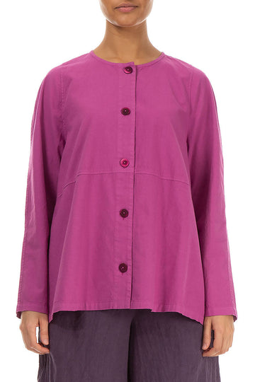 Loose Boxy Orchid Cotton Jacket