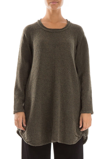 Loose Cosy Khaki Wool Sweater