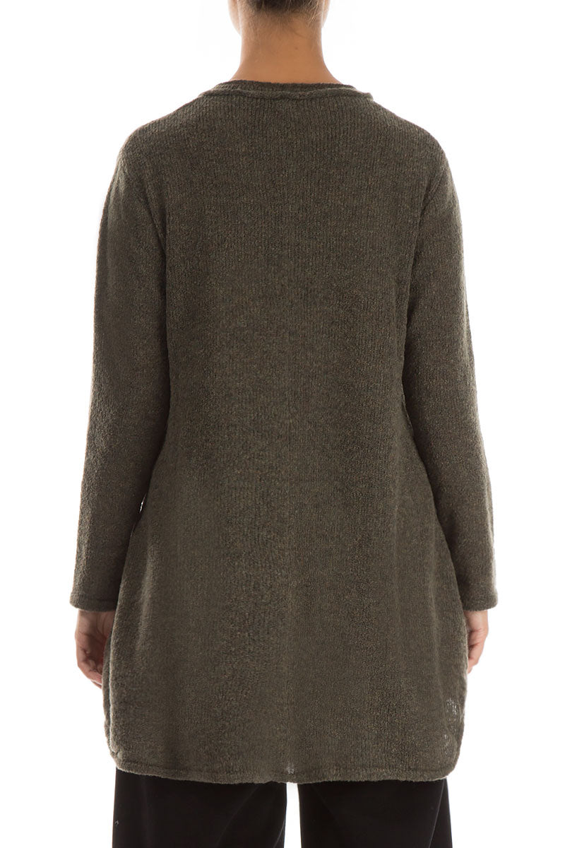 Loose Cosy Khaki Wool Sweater