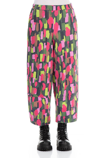 Loose Paint Mosaic Cotton Trousers