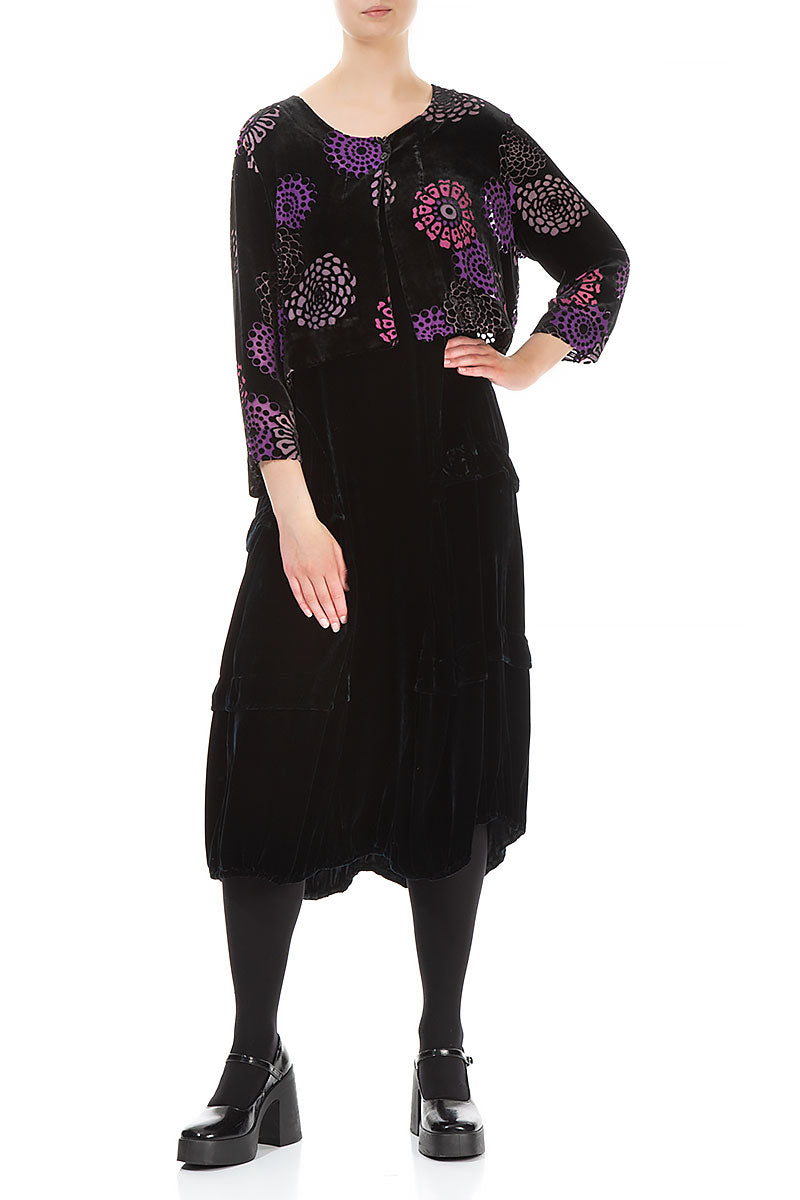 Short Flowers Devoré Silk Velvet Jacket