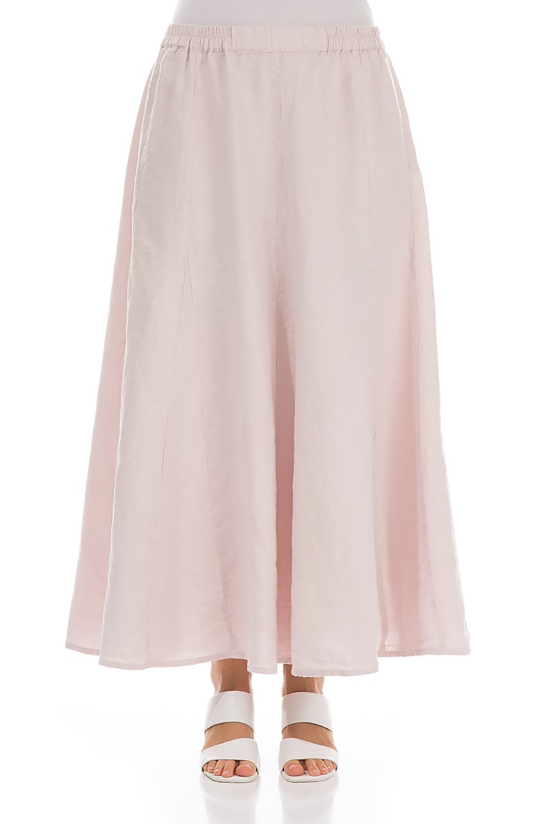 Maxi Beige Linen Skirt