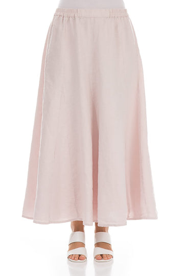 Maxi Beige Linen Skirt