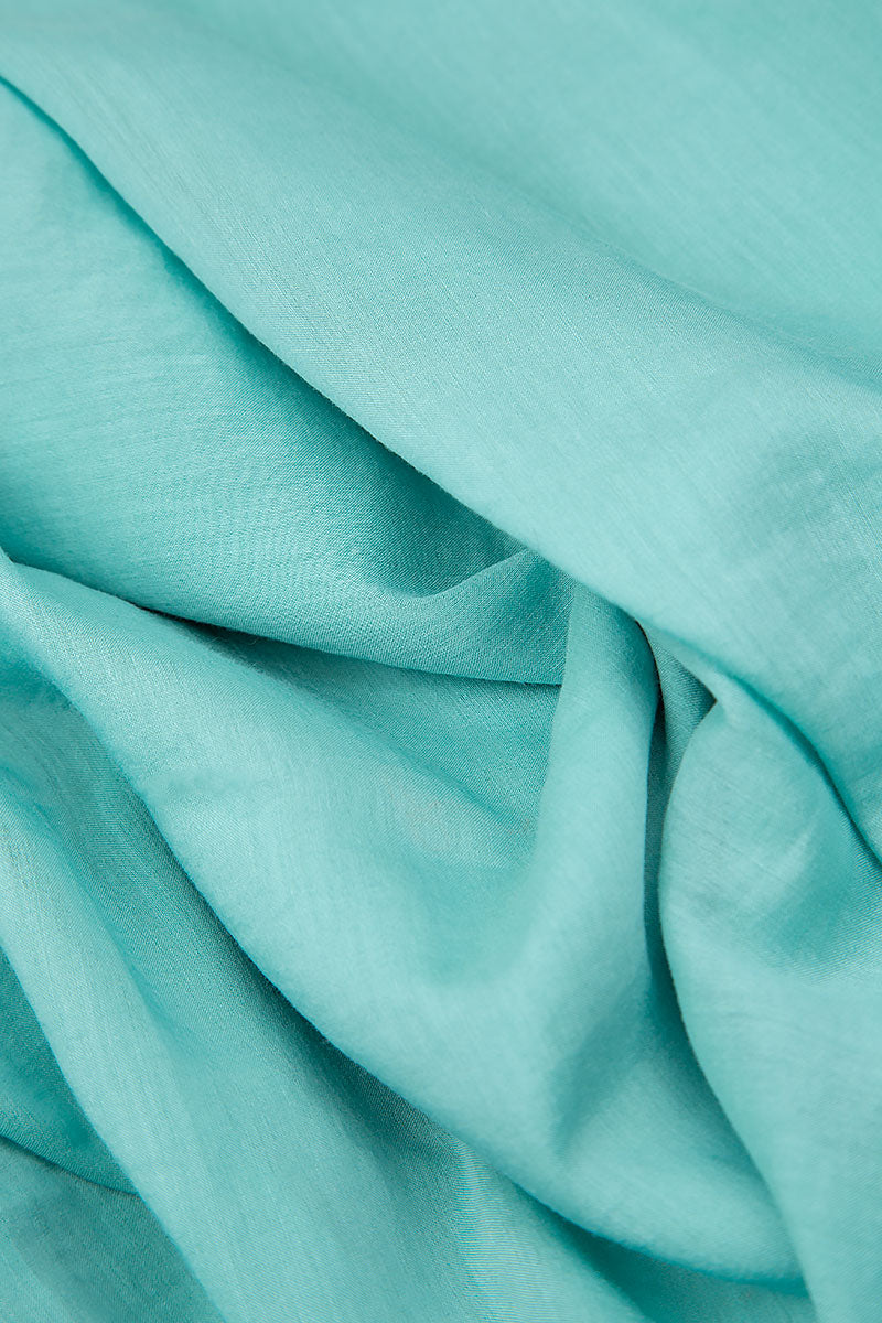Mint Green Silk Cotton Scarf